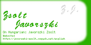 zsolt javorszki business card